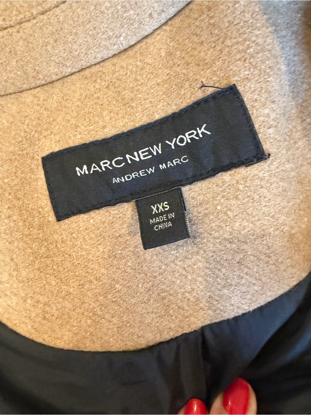 Marc New York Camel Single-Breasted Wool-Blend Trench Coat - Picture 5 of 5